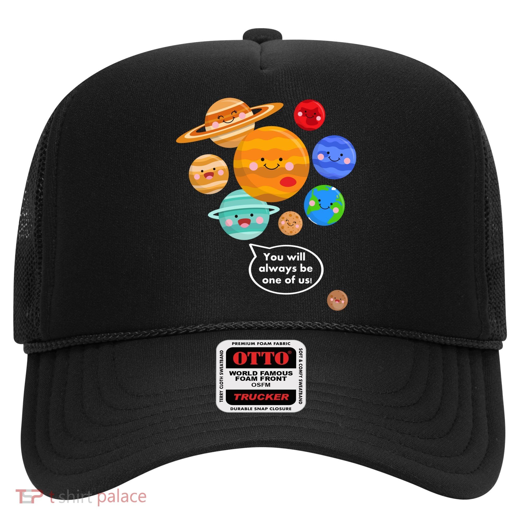 Pluto Planegift Funny Cartoon Planets Never Forget Pluto Gift Hat
