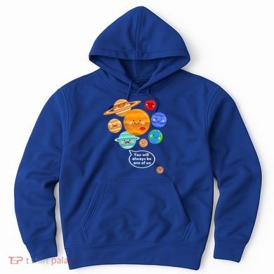 Pluto Planegift Funny Cartoon Planets Never Forget Pluto Gift Hoodie