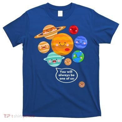 Pluto Planegift Funny Cartoon Planets Never Forget Pluto Gift T-Shirt