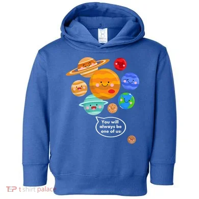 Pluto Planegift Funny Cartoon Planets Never Forget Pluto Gift Toddler Hoodie