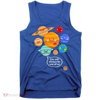Pluto Planegift Funny Cartoon Planets Never Forget Pluto Gift Tank Top