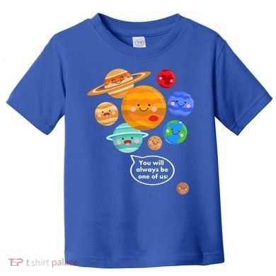 Pluto Planegift Funny Cartoon Planets Never Forget Pluto Gift Toddler T-Shirt