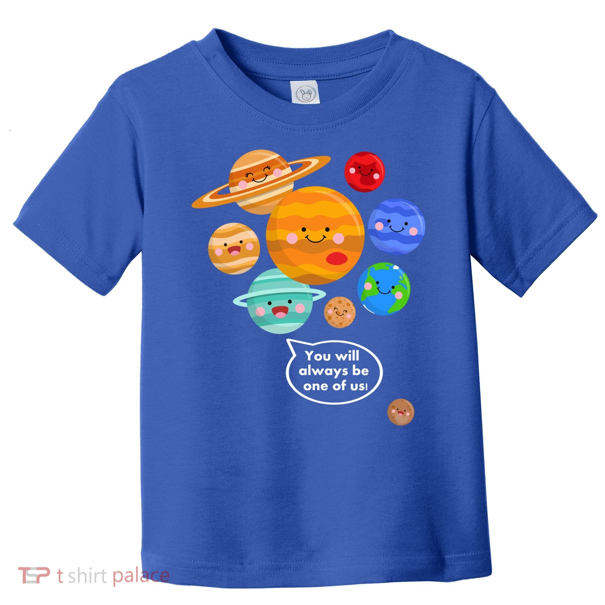 Pluto Planegift Funny Cartoon Planets Never Forget Pluto Gift Toddler T-Shirt