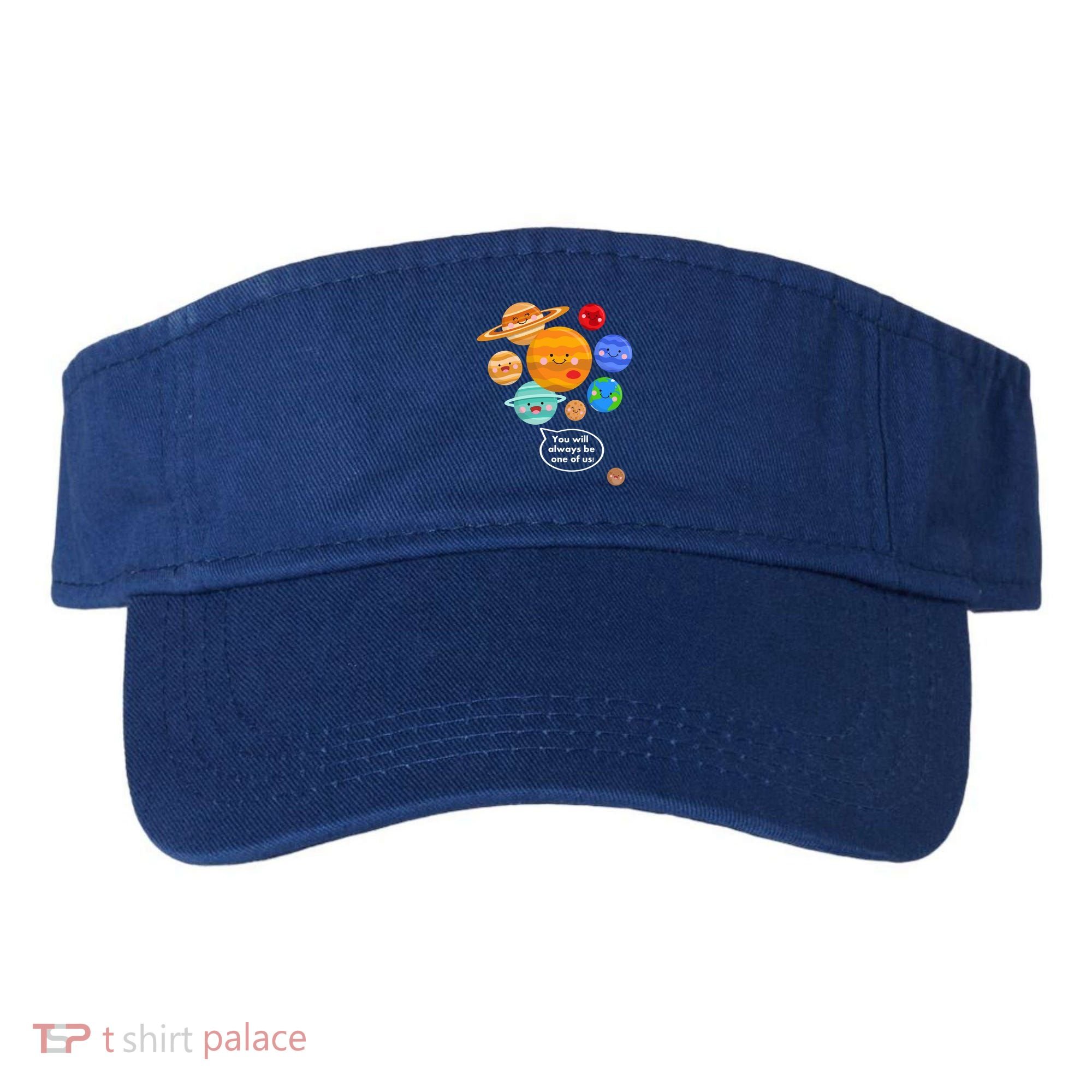 Pluto Planegift Funny Cartoon Planets Never Forget Pluto Gift Visor