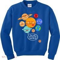 Pluto Planegift Funny Cartoon Planets Never Forget Pluto Gift Kids Sweatshirt thumb 0