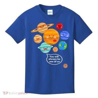 Pluto Planegift Funny Cartoon Planets Never Forget Pluto Gift Kids T-Shirt