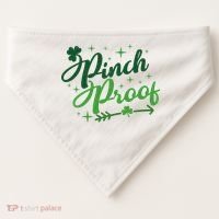 Pinch Proof Funny St Patrick's Day Holiday USA-Made Doggie Bandana thumb 0