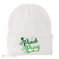 Pinch Proof Funny St Patrick's Day Holiday Beanie thumb 0