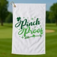 Pinch Proof Funny St Patrick's Day Holiday Golf Towel thumb 1