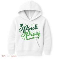 Pinch Proof Funny St Patrick's Day Holiday Kids Hoodie thumb 0