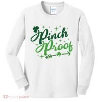 Pinch Proof Funny St Patrick's Day Holiday Kids Long Sleeve Shirt thumb 0