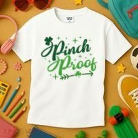 Pinch Proof Funny St Patrick's Day Holiday Kids T-Shirt thumb 3