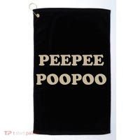 PeePee PooPoo Funny Sarcastic Adult Humor Sayings Golf Towel thumb 0