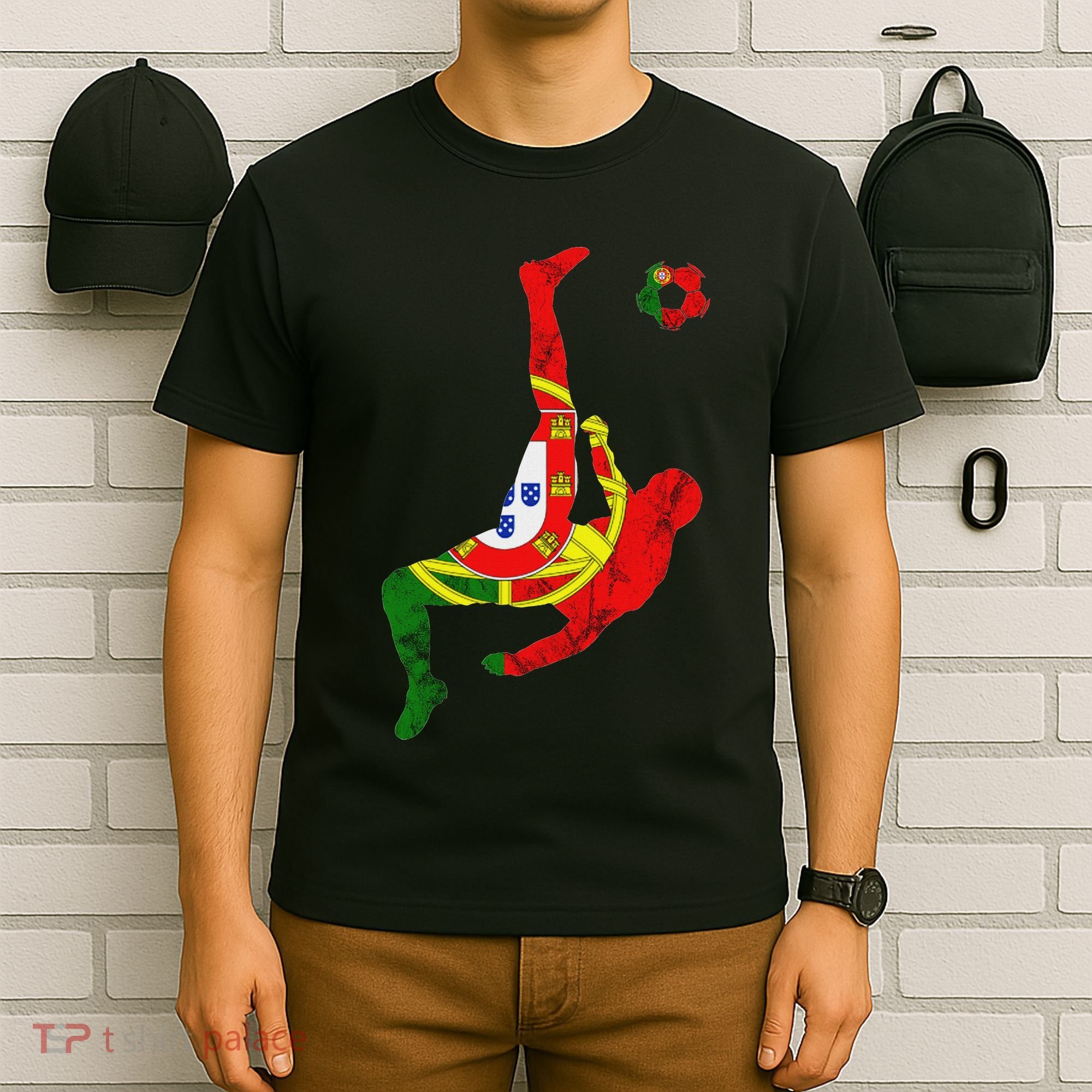 Portugal Portuguese Flag Futebol Portuguese Soccer Player T-Shirt