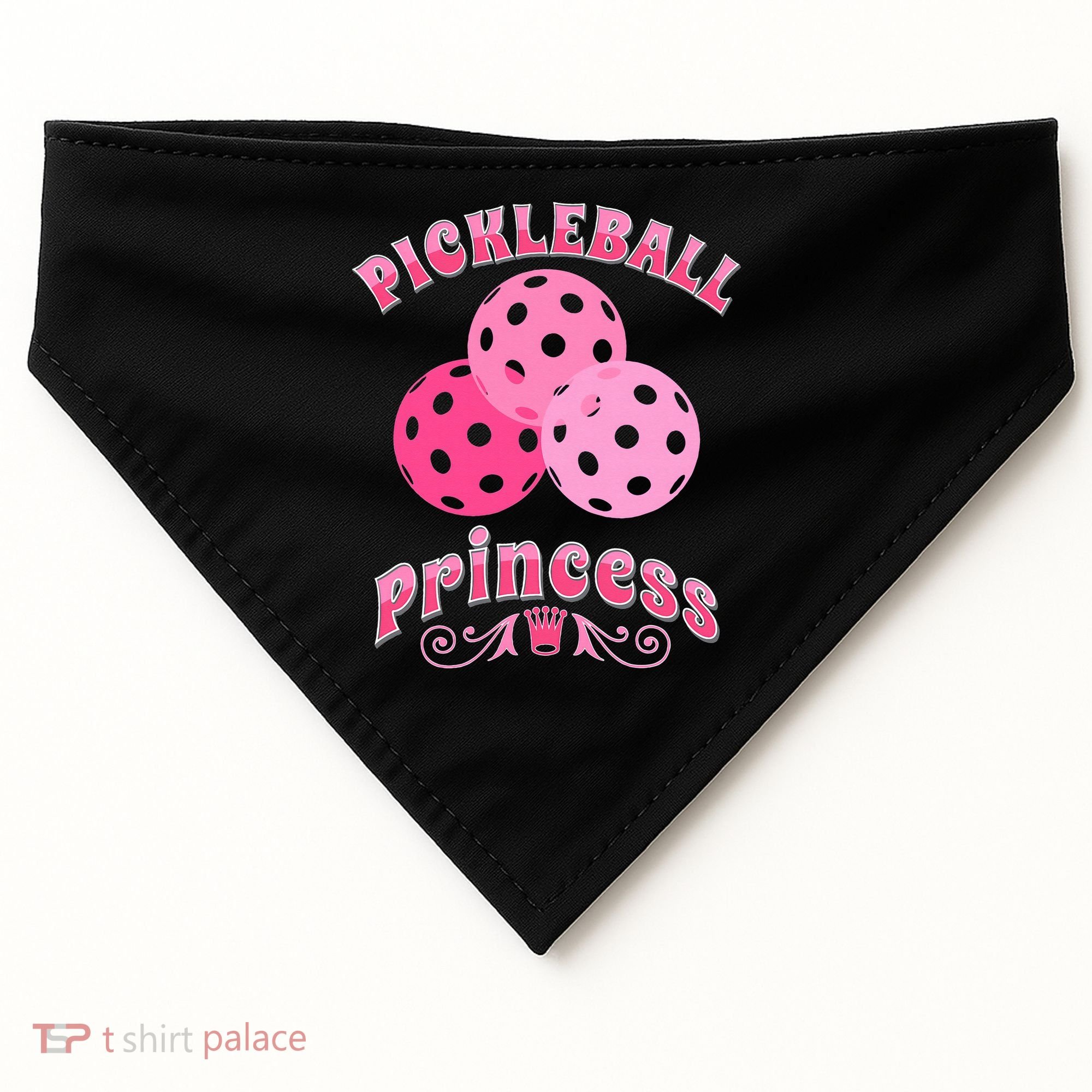 Pickleball Princess funny sport lover coach USA-Made Doggie Bandana