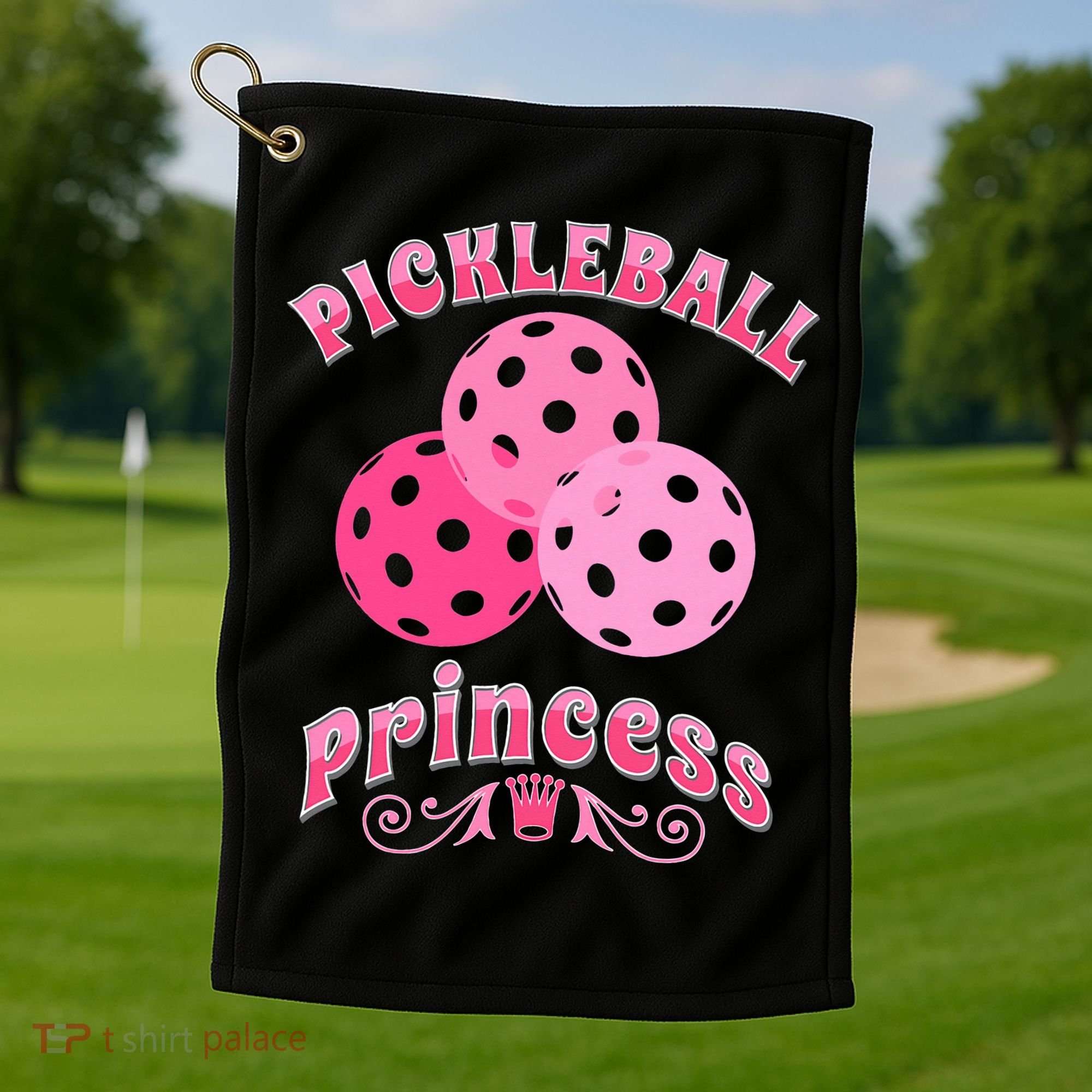 Pickleball Princess funny sport lover coach Golf Towel