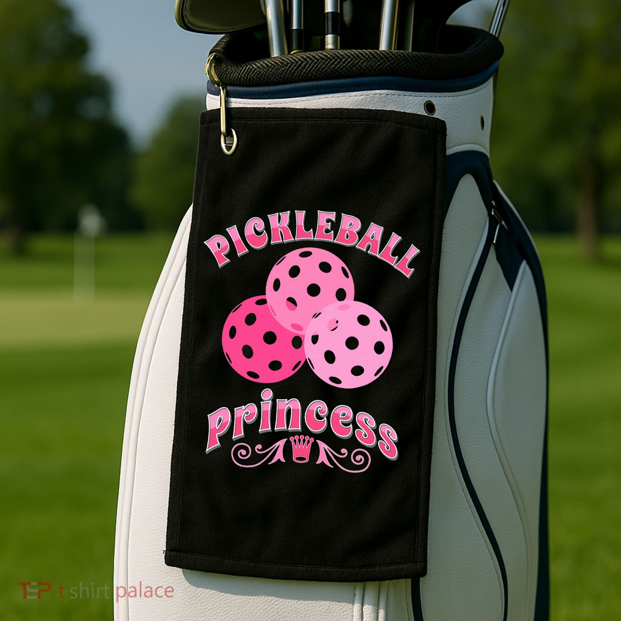 Pickleball Princess funny sport lover coach Golf Towel