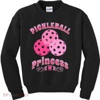Pickleball Princess funny sport lover coach Kids Sweatshirt thumb 0