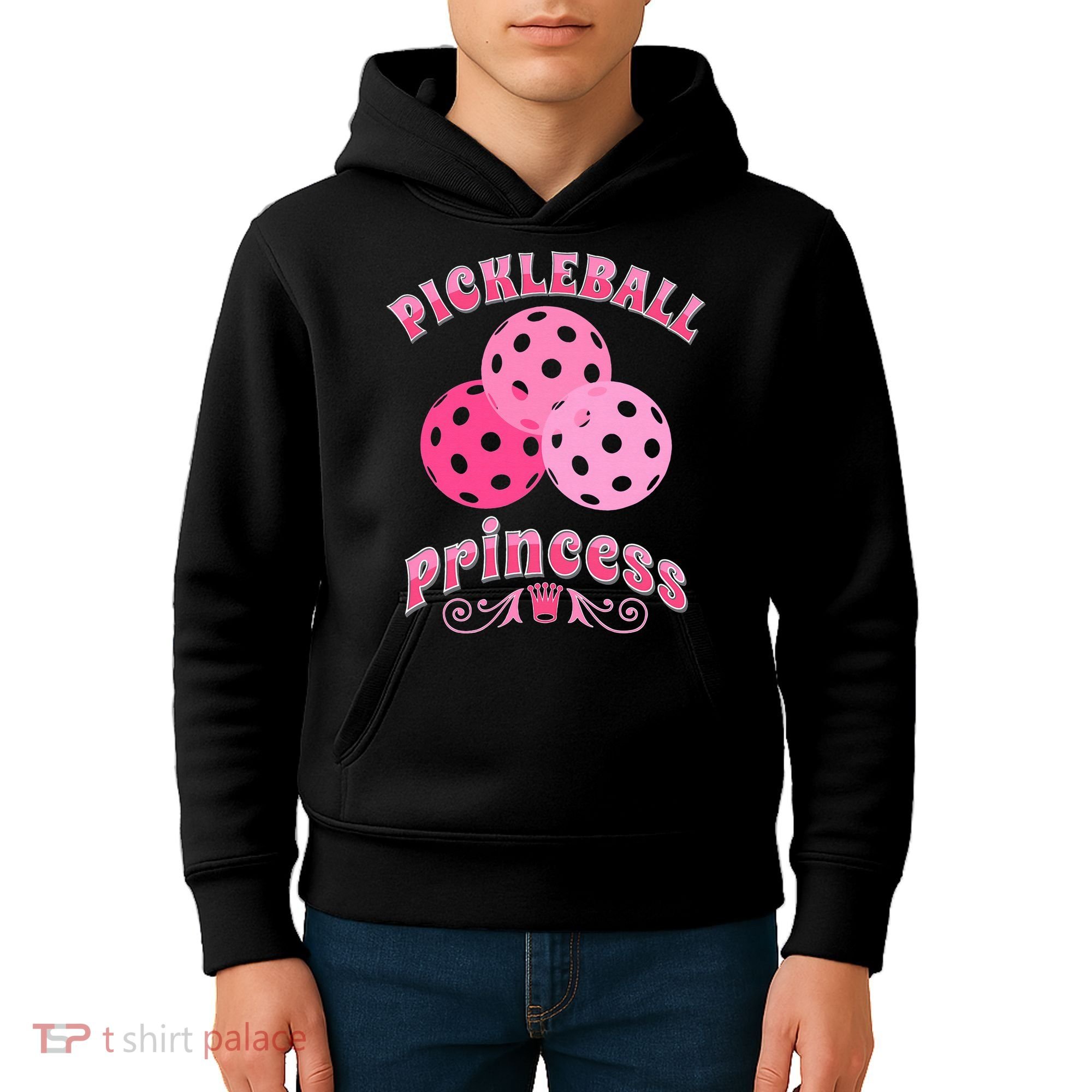 Pickleball Princess funny sport lover coach Kids Hoodie