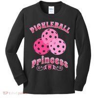 Pickleball Princess funny sport lover coach Kids Long Sleeve Shirt thumb 0