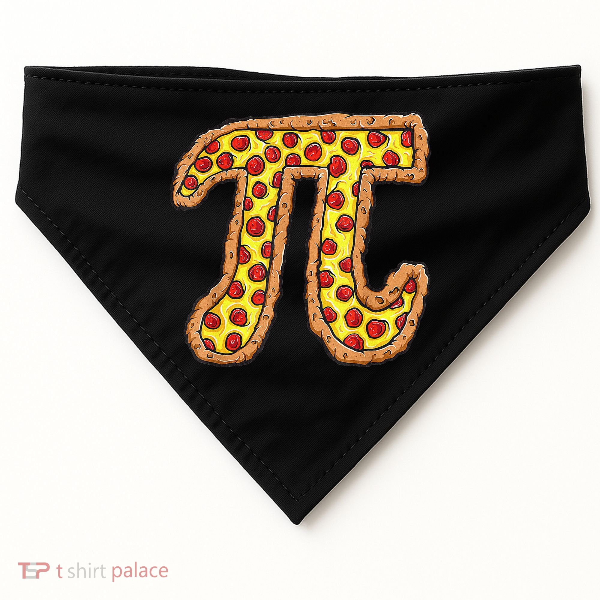 Pizza Pi Funny Pi day gift funny Pizza USA-Made Doggie Bandana