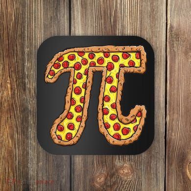 Pizza Pi Funny Pi day gift funny Pizza Coaster