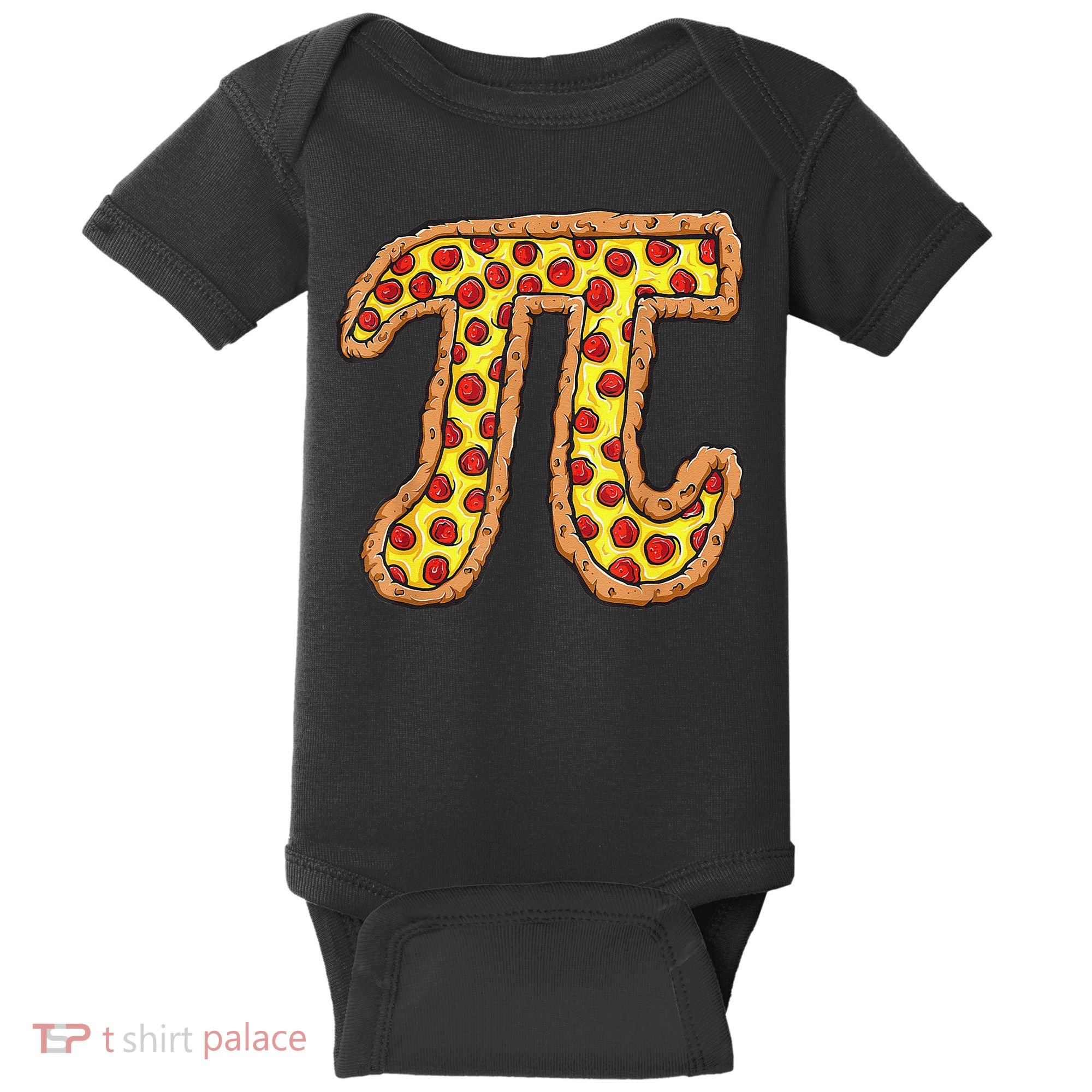 Pizza Pi Funny Pi day gift funny Pizza Baby Bodysuit