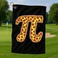 Pizza Pi Funny Pi day gift funny Pizza Golf Towel thumb 1