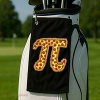 Pizza Pi Funny Pi day gift funny Pizza Golf Towel thumb 2