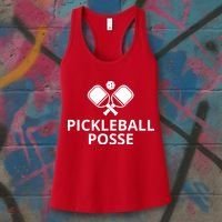 Pickleball Posse Funny Pickleball Quote Pickleball Lovers Women's Tank Top thumb 3