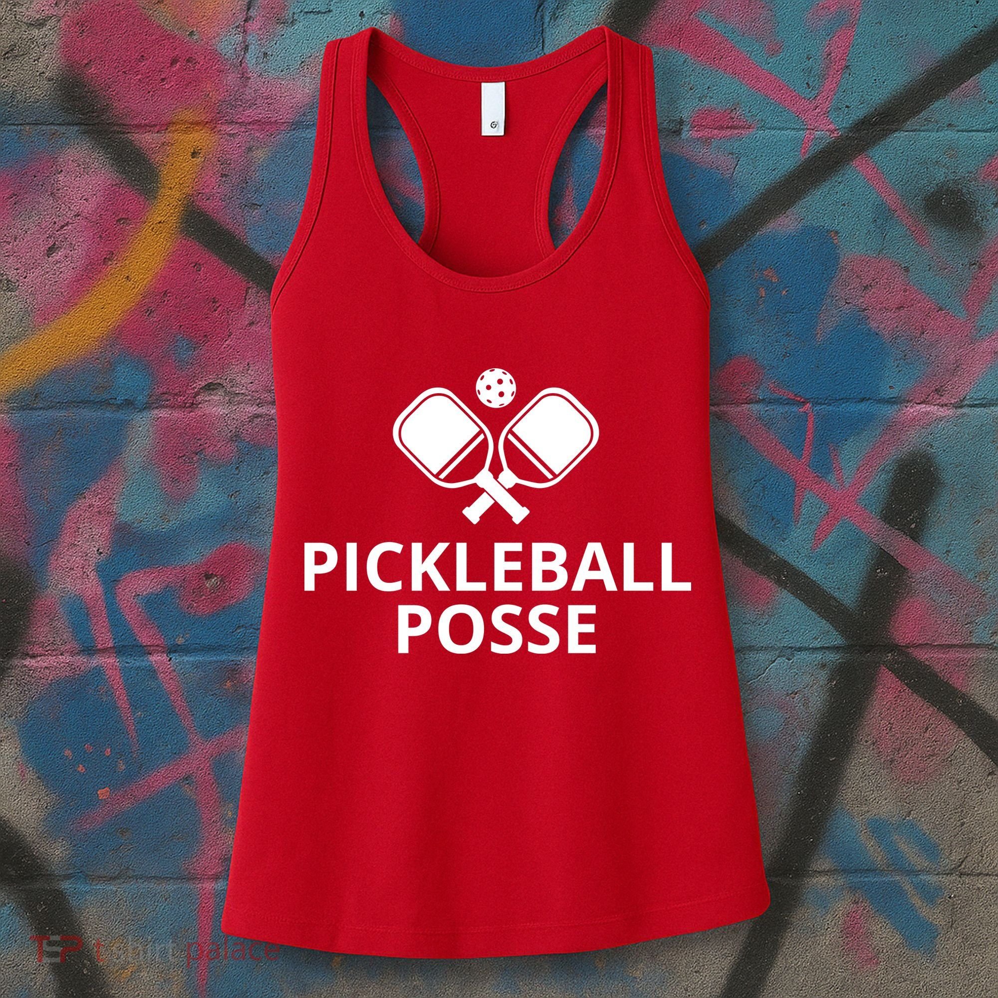 Pickleball Posse Funny Pickleball Quote Pickleball Lovers Women's Tank Top
