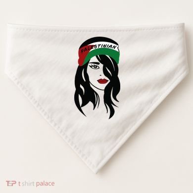 Palestinian Palestine Flag Palestinians USA-Made Doggie Bandana