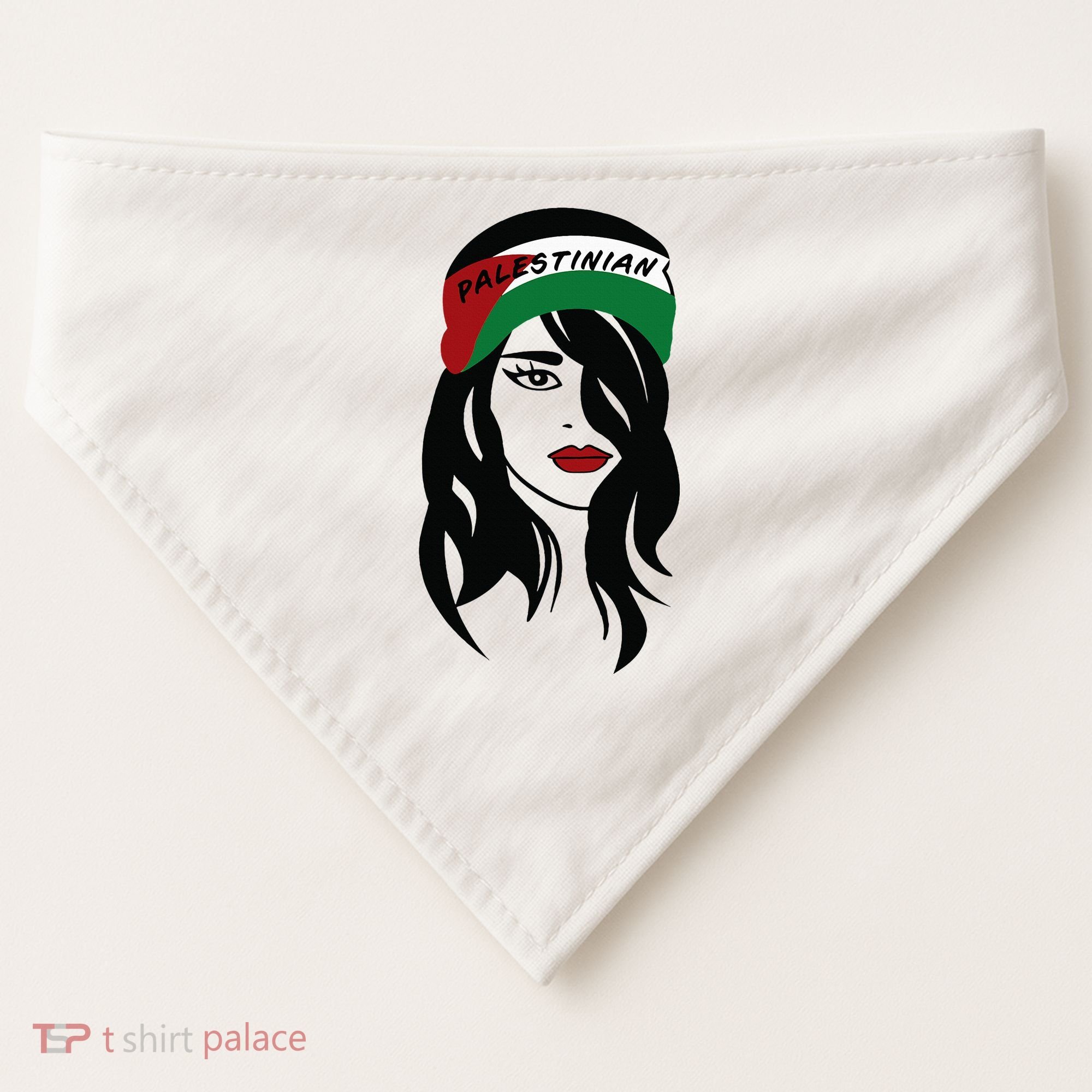 Palestinian Palestine Flag Palestinians USA-Made Doggie Bandana