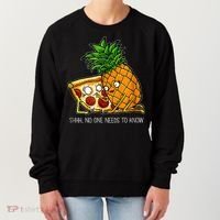 Pineapple Pizza Funny Pepperoni Pizzas Women's Sweatshirt thumb 0