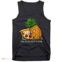 Pineapple Pizza Funny Pepperoni Pizzas Tank Top thumb 0