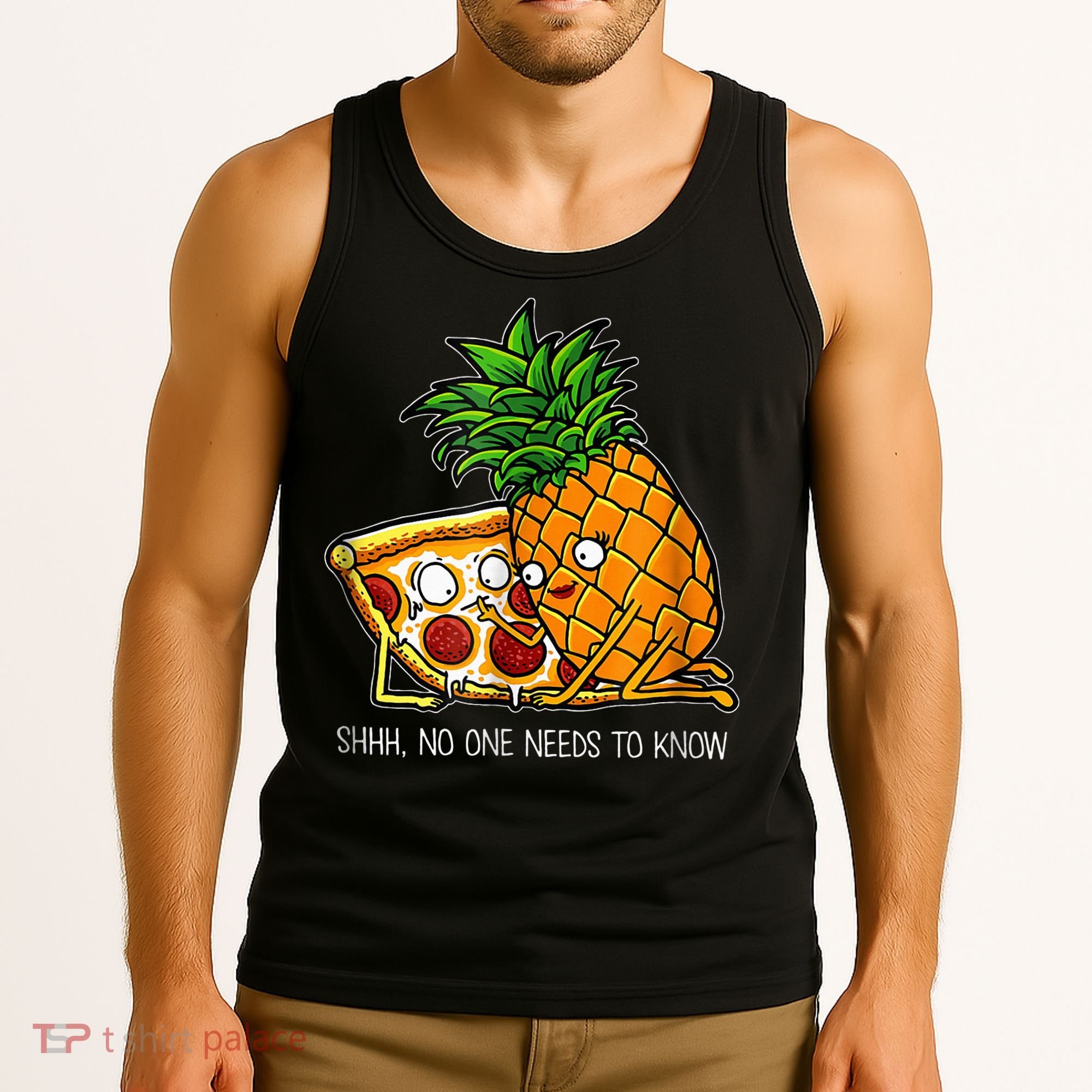 Pineapple Pizza Funny Pepperoni Pizzas Tank Top