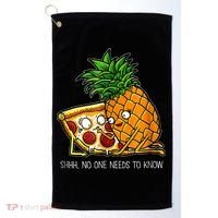 Pineapple Pizza Funny Pepperoni Pizzas Golf Towel thumb 0