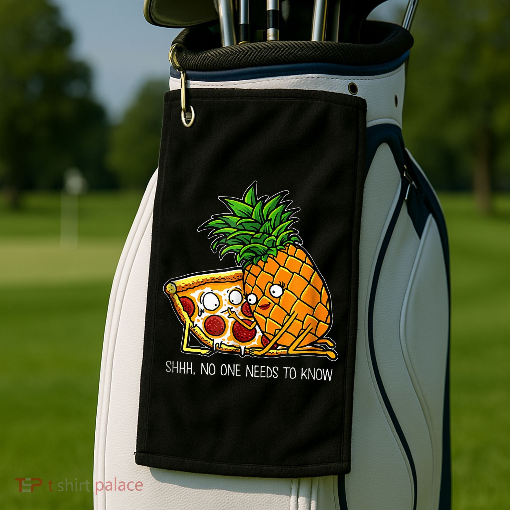 Pineapple Pizza Funny Pepperoni Pizzas Golf Towel