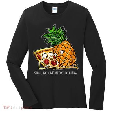 Pineapple Pizza Funny Pepperoni Pizzas Women's Long Sleeve Shirt