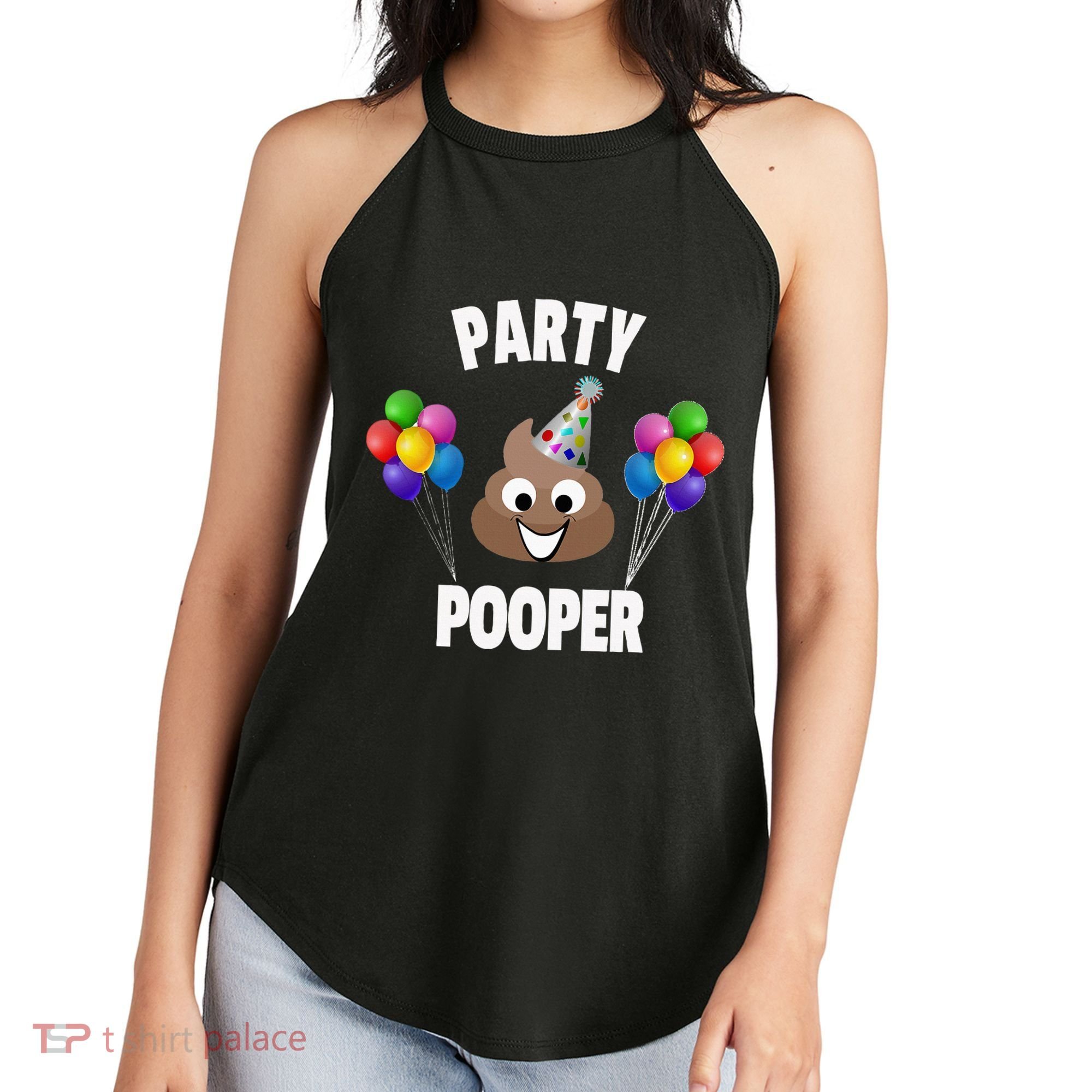Party Pooper Funny Birthday Party For Birthday Gift Women's Perfect Tri Rocker Tank