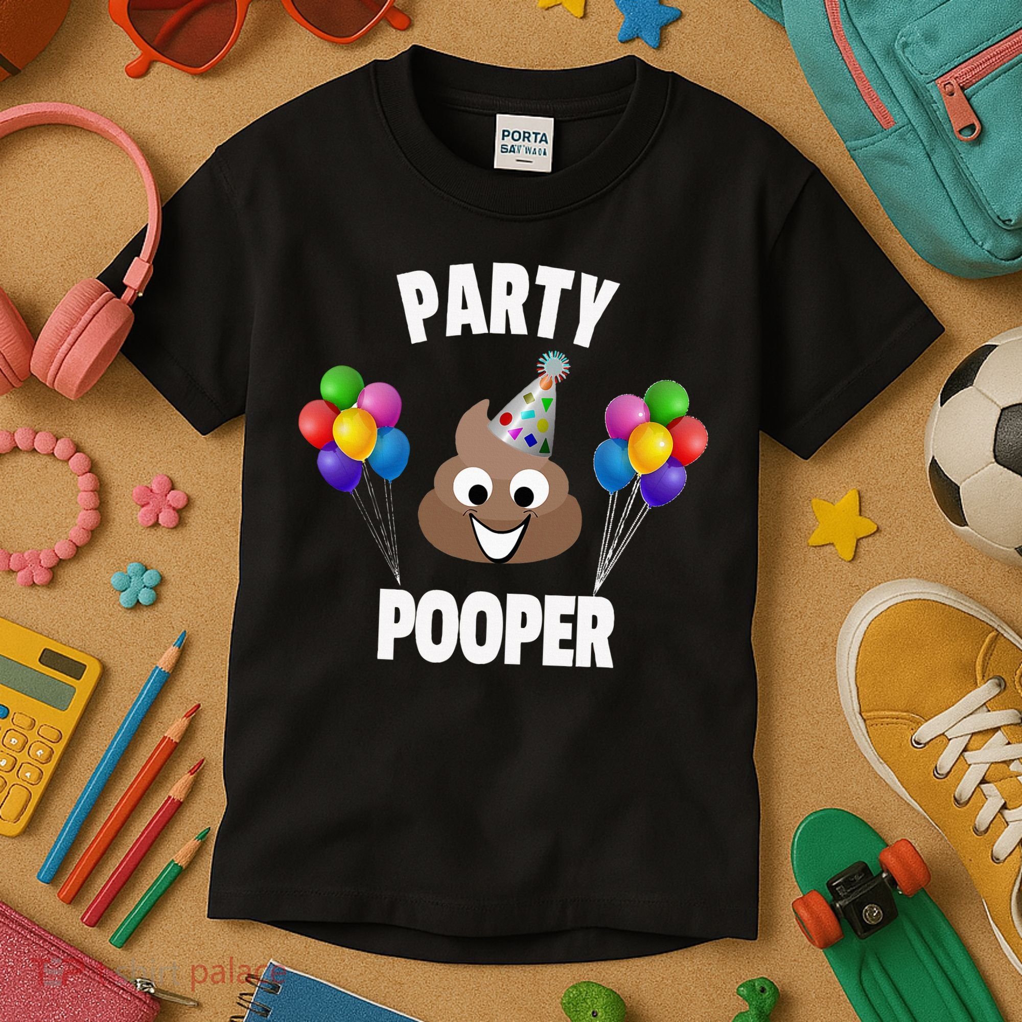 Party Pooper Funny Birthday Party For Birthday Gift Kids T-Shirt