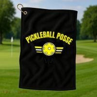 Pickleball Posse Funny Pickleball Quote Pickleball Lovers Golf Towel thumb 1