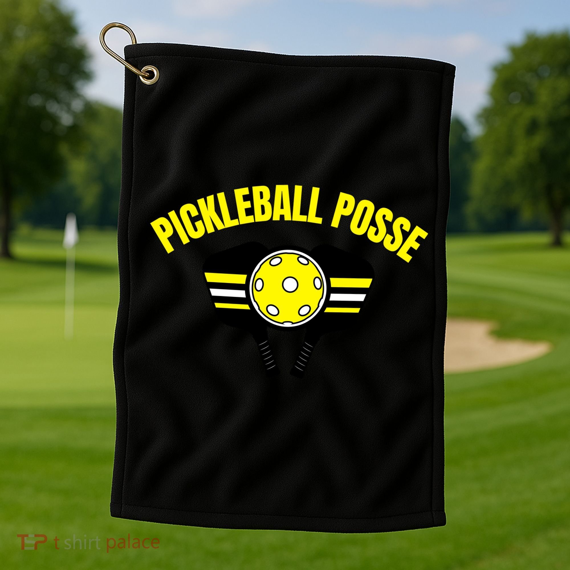 Pickleball Posse Funny Pickleball Quote Pickleball Lovers Golf Towel