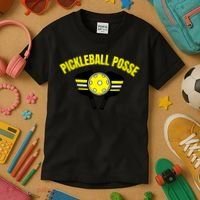 Pickleball Posse Funny Pickleball Quote Pickleball Lovers Kids T-Shirt thumb 3