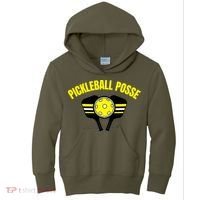 Pickleball Posse Funny Pickleball Quote Pickleball Lovers Kids Hoodie thumb 0