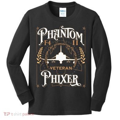 Phantom Phixer F4 Phantom Aircraft Maintainer Veteran Kids Long Sleeve Shirt