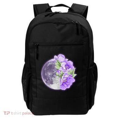 Purple Peonies Flowers Full Moon Backpack