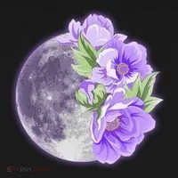 Purple Peonies Flowers Full Moon Toddler Hoodie thumb 2