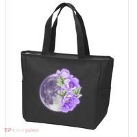 Purple Peonies Flowers Full Moon Tote Bag thumb 3
