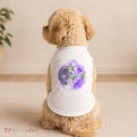 Purple Peonies Flowers Full Moon Doggie Tank thumb 2